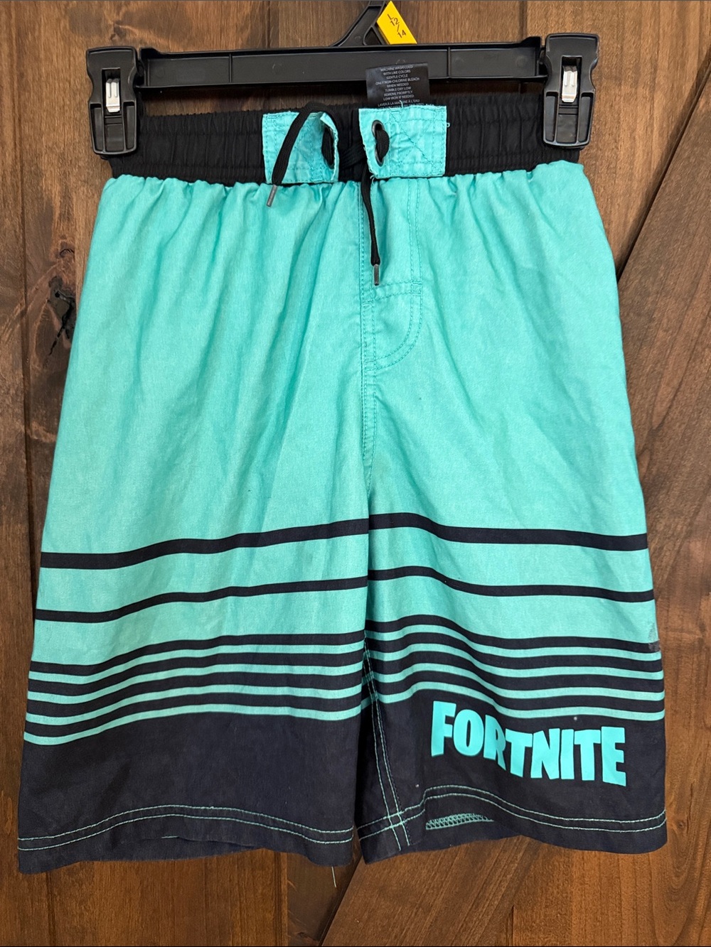 Fortnite Kids Aqua Stripe Swim Trunks